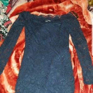 Navy blue lace dress